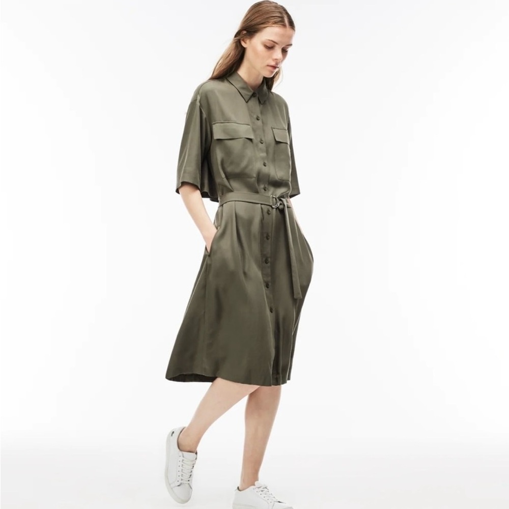 Lacoste olive green dress, never worn, size 38/M